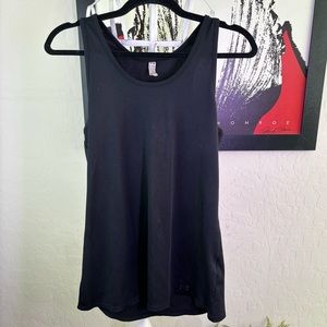 Under Armour HeatGear Racer Tank Top size XL women’s EUC black & grey